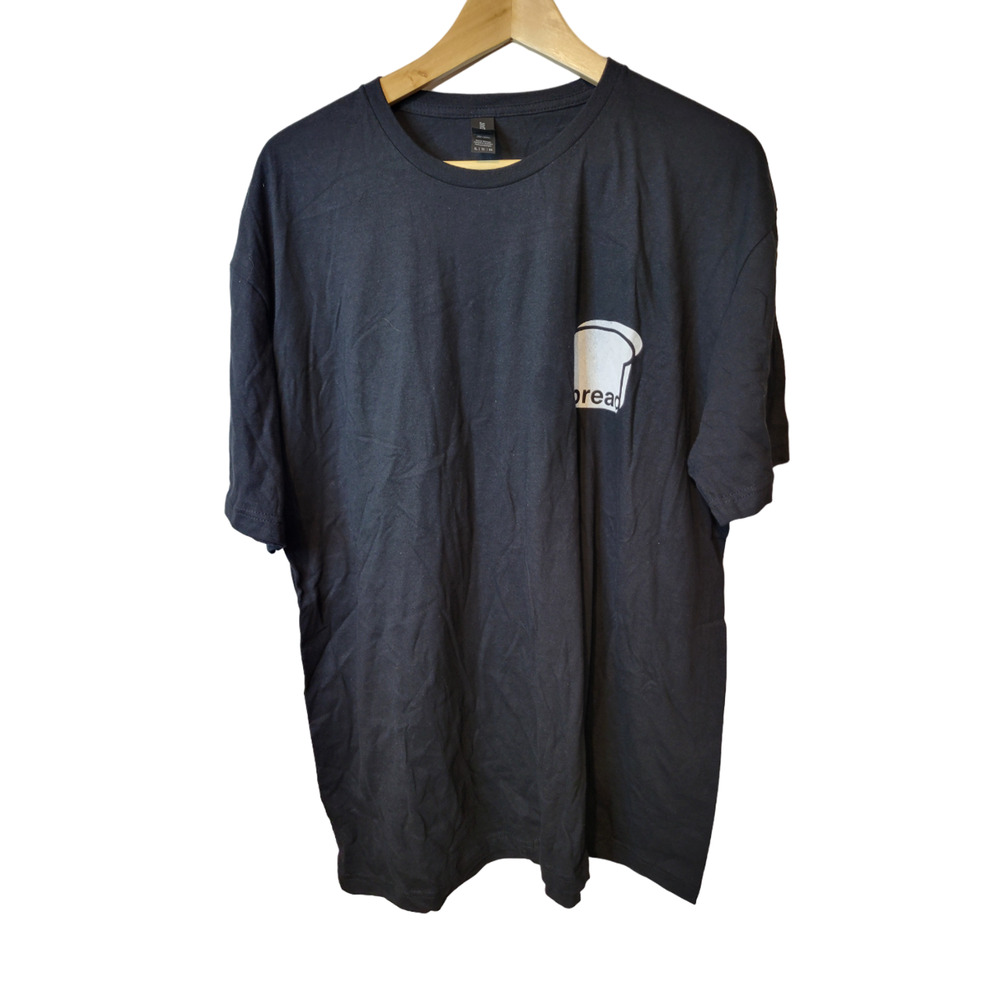 Gildan Black Bread Minimalist Graphic Print Short Sleeve Men's T-shirt Size XL